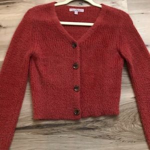 Cropped Button Sweater
